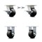 Service Caster 4 Inch Kingpinless Glass Filled Nylon Caster Brakes/Swivel Locks 2 Rigid, 2PK SCC-KP30S420-GFNR-SLB-BSL-2-R-2 - alternate 1